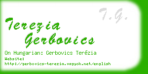 terezia gerbovics business card