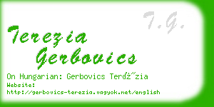 terezia gerbovics business card